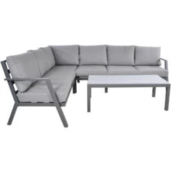 Loungehoekset Marah - Stof - Grijs -VIDAXL Verkoop 1000094350 0103
