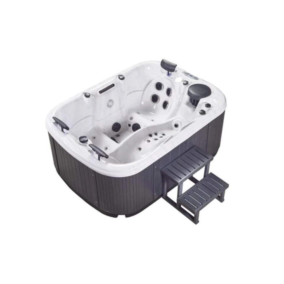 Grizzly Spas - Kenai Spa - Sterling White With Grey 2 Grizzly Spas - Kenai Spa - Sterling White With Grey - Afbeelding 2