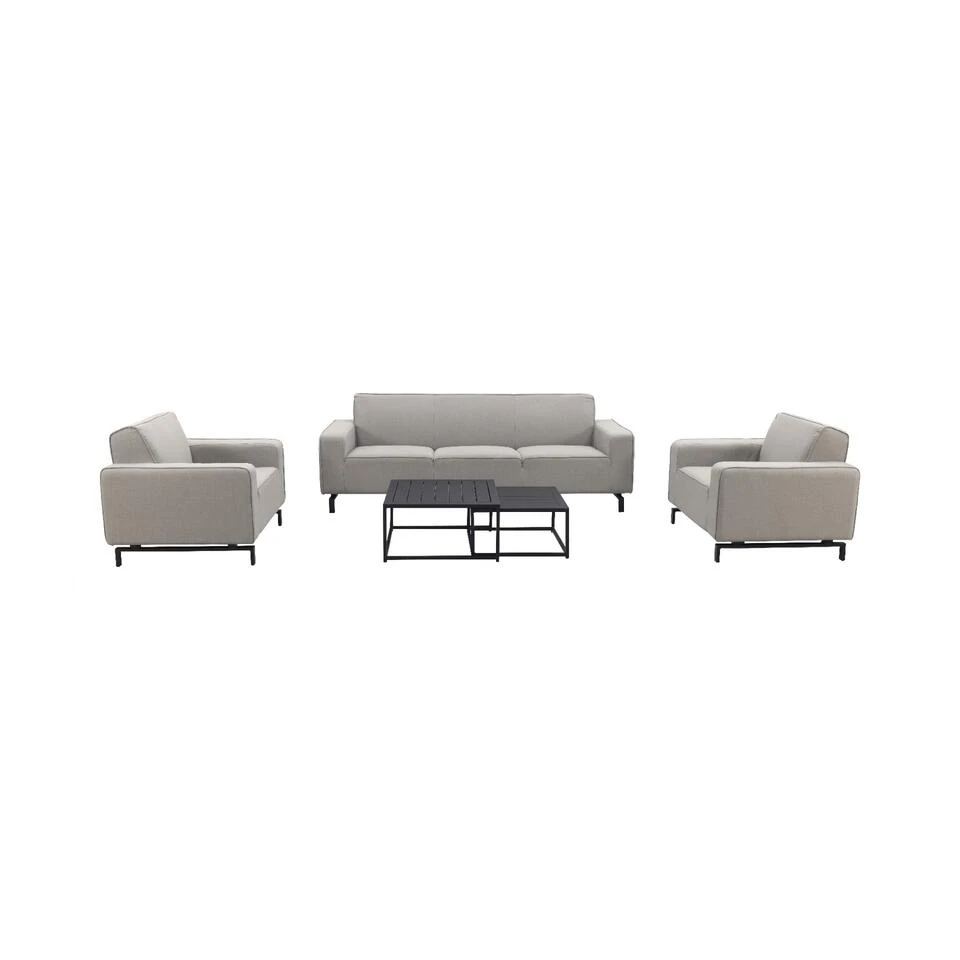 Boavista/Royalty Stoel-bank Loungeset - Nature Grey - 5-delig 1 Boavista/Royalty Stoel-bank Loungeset - Nature Grey - 5-delig