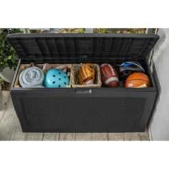 Keter Samoa Opbergbox - 270 L - 117x45x57 Cm - Grafiet -VIDAXL Verkoop 1214529746 0102