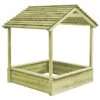 VidaXL Buitenspeelhuis Met Zandbak 128x120x145 Cm Grenenhout