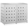 VidaXL Containerberging Dubbel 240 L Roestvrij Staal