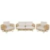 Beliani DOLCEDO Loungeset - Natuurlijk Rotan - 3-delig