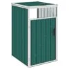 VidaXL Afvalbakberging 72x81x121 Cm Staal Groen