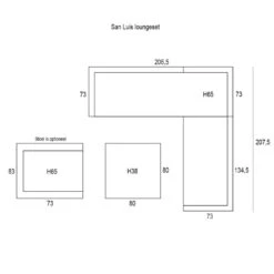 Garden Impressions San Luis Loungeset 4-delig - Mint Grijs -VIDAXL Verkoop 1952726805 0103