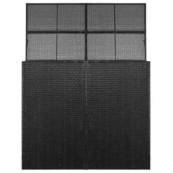 VidaXL Containerberging Dubbel 153x78x120 Cm Poly Rattan Zwart -VIDAXL Verkoop 1fdd3532c492493f97ba423bf2217170
