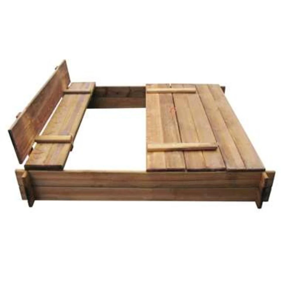 VidaXL Zandbak Vierkant Geïmpregneerd Hout 4 VidaXL Zandbak Vierkant Geïmpregneerd Hout - Afbeelding 4