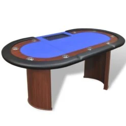 VidaXL Pokertafel Voor 10 Personen Met Dealervak En Fichebak Blauw 6 VidaXL Pokertafel Voor 10 Personen Met Dealervak En Fichebak Blauw -VIDAXL Verkoop 3197cd602abf40c7b76c46994312553e