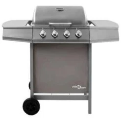VidaXL Gasbarbecue Met 4 Branders Zilverkleurig -VIDAXL Verkoop 41497bd99127488a8d2467d8ab7f2f73