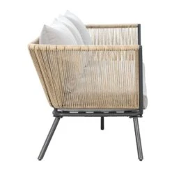 Loungebank Almeria - Naturel/antraciet - 75x200x75 Cm -VIDAXL Verkoop 50205071 8000