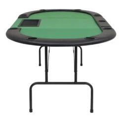 VidaXL Pokertafel Voor 9 Spelers Ovaal 3-voudig Inklapbaar Groen 7 VidaXL Pokertafel Voor 9 Spelers Ovaal 3-voudig Inklapbaar Groen -VIDAXL Verkoop 5391a941485d46aebda37b03581de4af