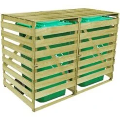 VidaXL Containerberging Dubbel 240 L Geïmpregneerd Hout -VIDAXL Verkoop 5b3ed7aa547d4739a766b45a6649cb6d