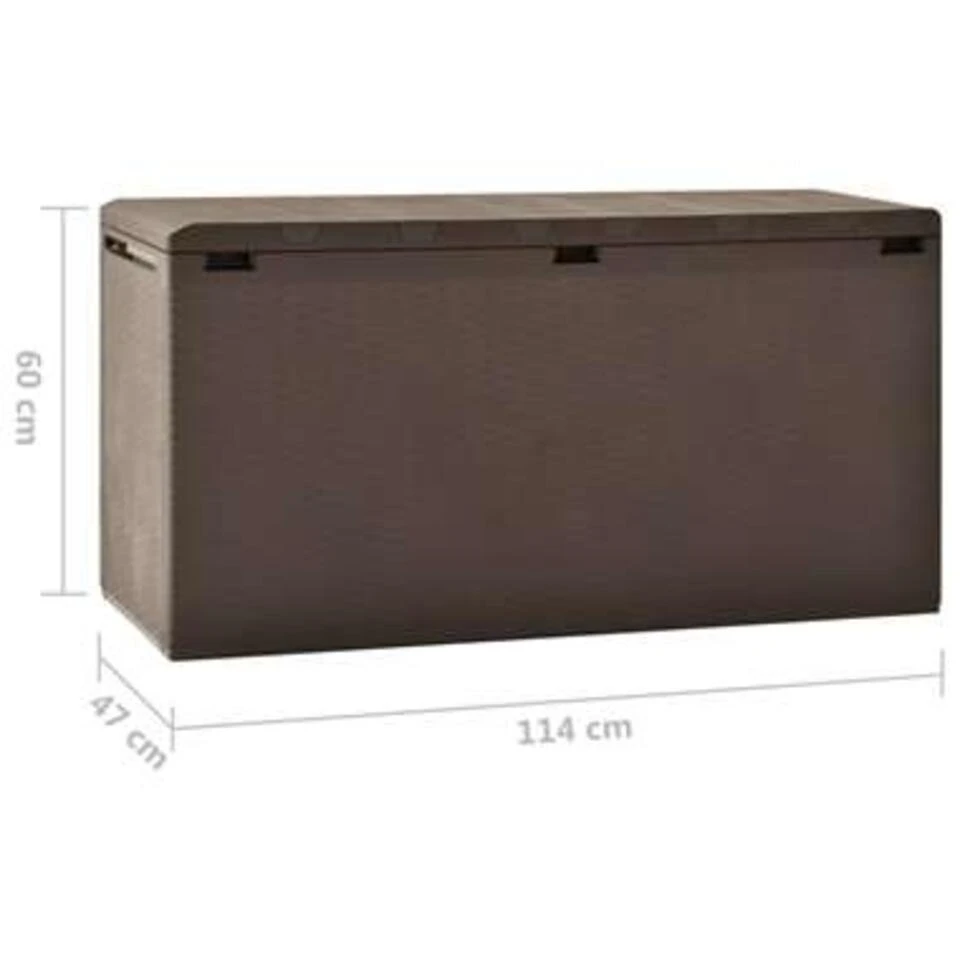 VidaXL Tuinbox 114x47x60 Cm Bruin 4 VidaXL Tuinbox 114x47x60 Cm Bruin - Afbeelding 4