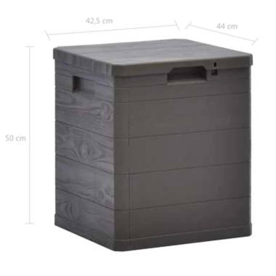 VidaXL Opbergbox Voor In De Tuin 90 L Bruin 3 VidaXL Opbergbox Voor In De Tuin 90 L Bruin - Afbeelding 3