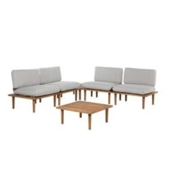 Beliani FRASCATI Loungeset - Acaciahout - Grijs - 6-delig -VIDAXL Verkoop 7413b8740cc54b3d9392e7e4dbbc0f9b