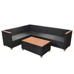 VidaXL 4-delige Loungeset Met Kussens Poly Rattan Zwart -VIDAXL Verkoop 7e048ba4c82846778562c9703c4a62df