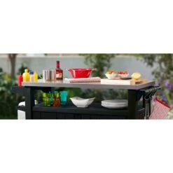 Keter BBQtafel Unity XL - Grijs -VIDAXL Verkoop 81027604 0400