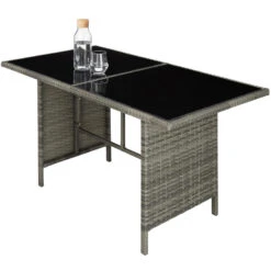 Tectake - Wicker Zitgroep Barletta - Grijsgevlekt / Grijs -VIDAXL Verkoop 81ce4b19d2284a05bc514e34db4c1db4