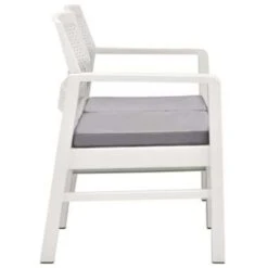 VidaXL 4-delige Loungeset Met Kussens Kunststof Wit -VIDAXL Verkoop 8a46db660c7d4d059cfb71e64c865135