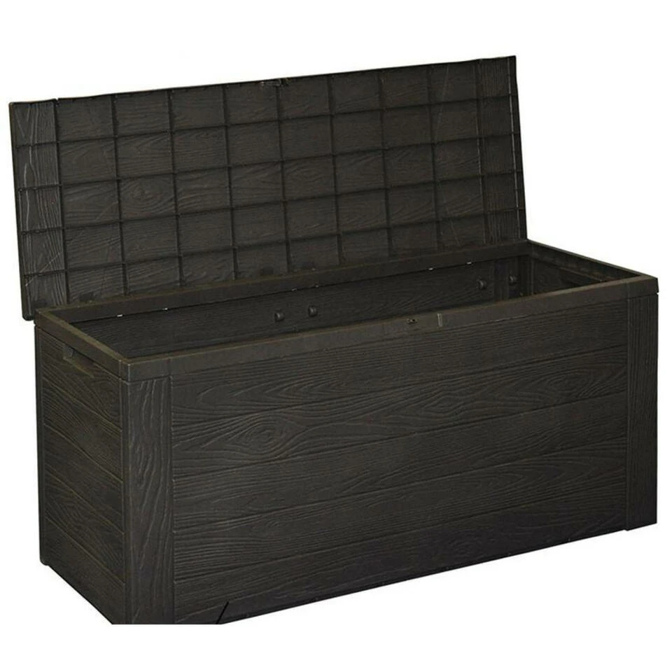 Merkloos Kussenbox - Hout Motief - 300 L - 120 X 45 X 58 Cm 2 Merkloos Kussenbox - Hout Motief - 300 L - 120 X 45 X 58 Cm - Afbeelding 2