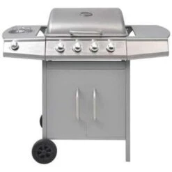 VidaXL Gasbarbecue 4+1 Kookzone Zilver -VIDAXL Verkoop 8f9139d16df940f087524bd232ca592a