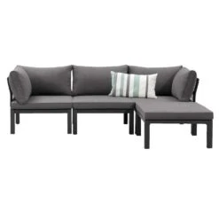 Le Sud Modulaire Loungeset Ardeche - Grijs - 4-delig -VIDAXL Verkoop 90103003 3160