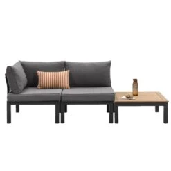 Le Sud Modulaire Loungeset Ardeche - Grijs - Incl. Kussens - 3-delig -VIDAXL Verkoop 90103686 0140