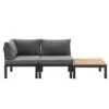 Le Sud Modulaire Loungeset Ardeche - Grijs - Incl. Kussens - 3-delig