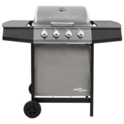 VidaXL Gasbarbecue Met 4 Branders Zwart En Zilverkleurig 6 VidaXL Gasbarbecue Met 4 Branders Zwart En Zilverkleurig -VIDAXL Verkoop 90275e754dbf4a97b652ae1e3fa9227e