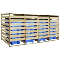 VidaXL Containerberging Vierdubbel 240 L Geïmpregneerd Grenenhout -VIDAXL Verkoop 909c559186424cb7b2e32c51ec7bc2ca