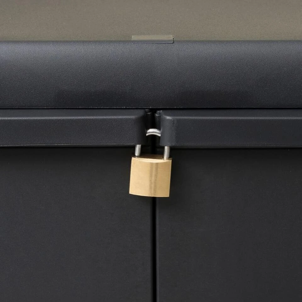 VidaXL Tuinkast Met 1 Schap Zwart 4 VidaXL Tuinkast Met 1 Schap Zwart - Afbeelding 4