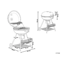 Beliani Houtskoolgrill MARAPI - Zwart Staal -VIDAXL Verkoop 9bea0c2ce3a64878a8615e621238ccea