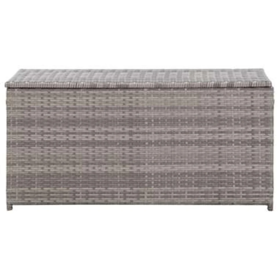 VidaXL Tuinbox 100x50x50 Cm Poly Rattan Grijs 3 VidaXL Tuinbox 100x50x50 Cm Poly Rattan Grijs - Afbeelding 3