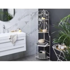 Beliani Badkamer Plank BIELLA - Wit Ijzer -VIDAXL Verkoop af3d54c4e6ca48ddaf28224cc3546b8a