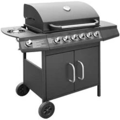 VidaXL Gasbarbecue 6+1 Kookzone Zwart -VIDAXL Verkoop b2f9ee5b08de428a9f25f91a472c4e0b