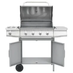 VidaXL Gasbarbecue 4+1 Kookzone Roestvrij Staal Zilverkleurig -VIDAXL Verkoop b73c60a8bc8f4ec288afaf29781f5523
