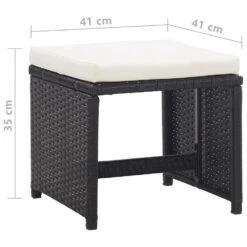 VidaXL Tuinkrukken 2 St Met Kussens Poly Rattan Zwart -VIDAXL Verkoop d3590c4a122a439e89829392a7746408