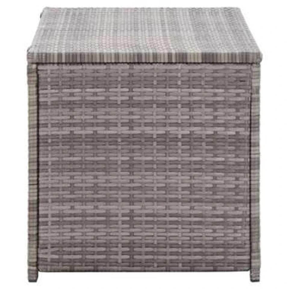VidaXL Tuinbox 100x50x50 Cm Poly Rattan Grijs 4 VidaXL Tuinbox 100x50x50 Cm Poly Rattan Grijs - Afbeelding 4