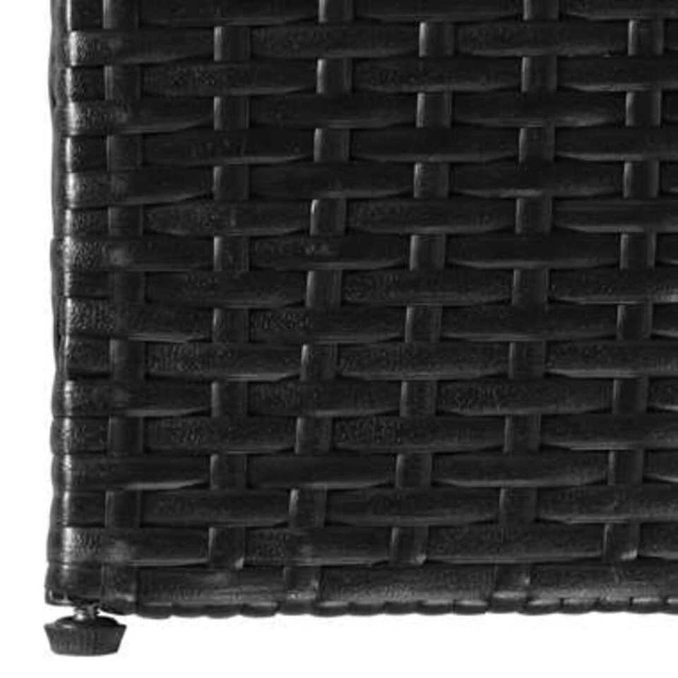 VidaXL Tuinbox 150x100x100 Cm Poly Rattan Zwart 2 VidaXL Tuinbox 150x100x100 Cm Poly Rattan Zwart - Afbeelding 2